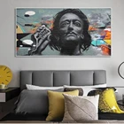 Граффити с изображением лица Сальвадора Дали настенные картины абстрактное уличное искусство Холст Плакаты и принты Сальвадор холст картина на стену