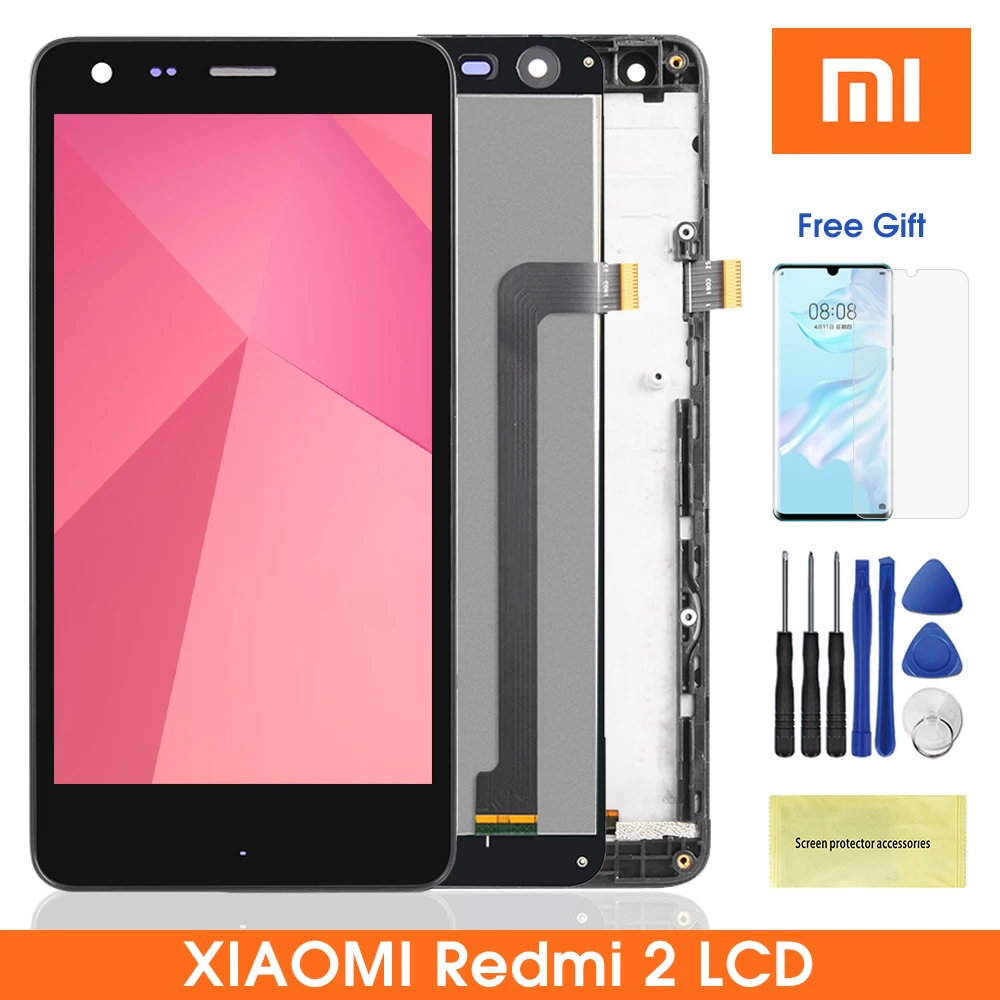 ЖК-дисплей 4 7 дюйма для Xiaomi Redmi 2 сенсорный экран дигитайзер в сборе Redmi2 сменный |