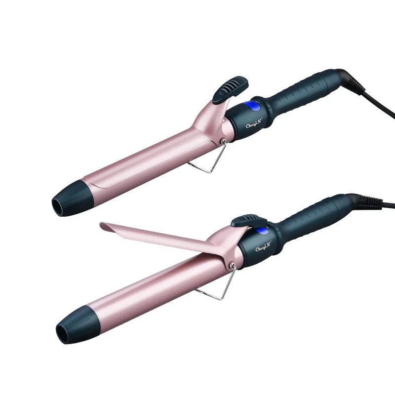 

LCD Temperature Display Hair Curling Wand Professional Electric Hair Curler 360 Degree Rotating Clip Hair Curling Roller 13-38mm