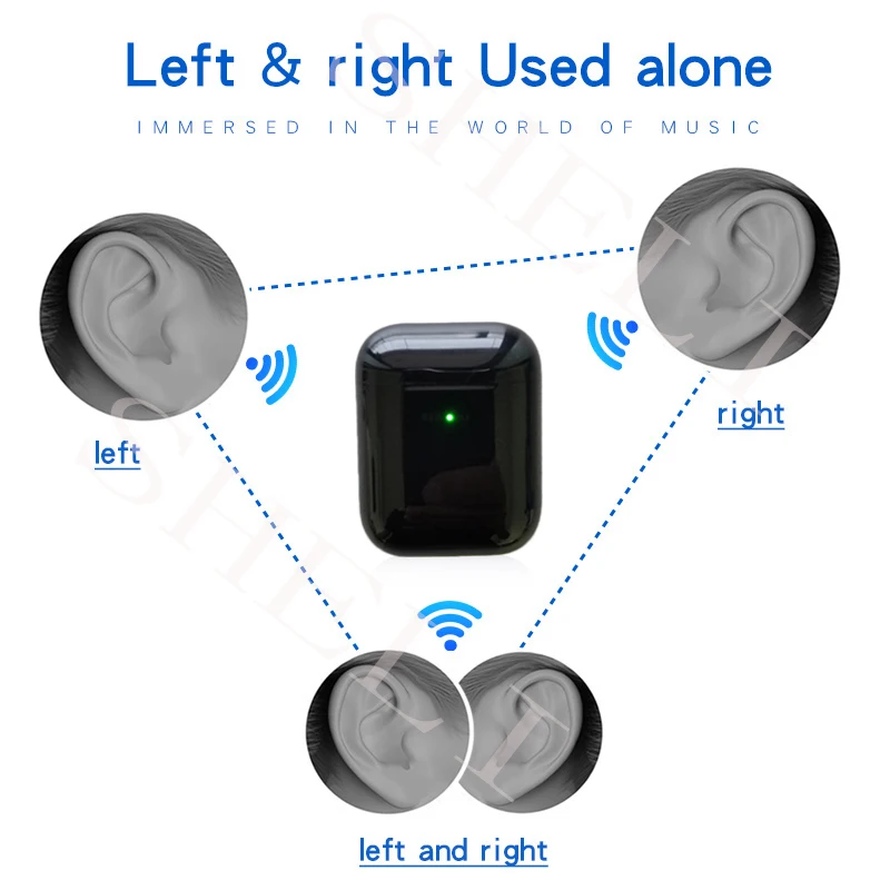 Original I9000 TWS plus Air 2 Size 1:1 1536U Chip Bluetooth Earphone support ios13 pk i10000 i2000 i1000 i800 i500 i200 i12 TWS