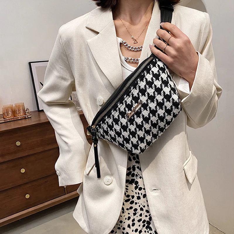 

Small PU Leather Chest Bags for Women 2021 Travel Fanny Packs Black Shoulder Bag Luxury Brand Lady Handbags and Purses