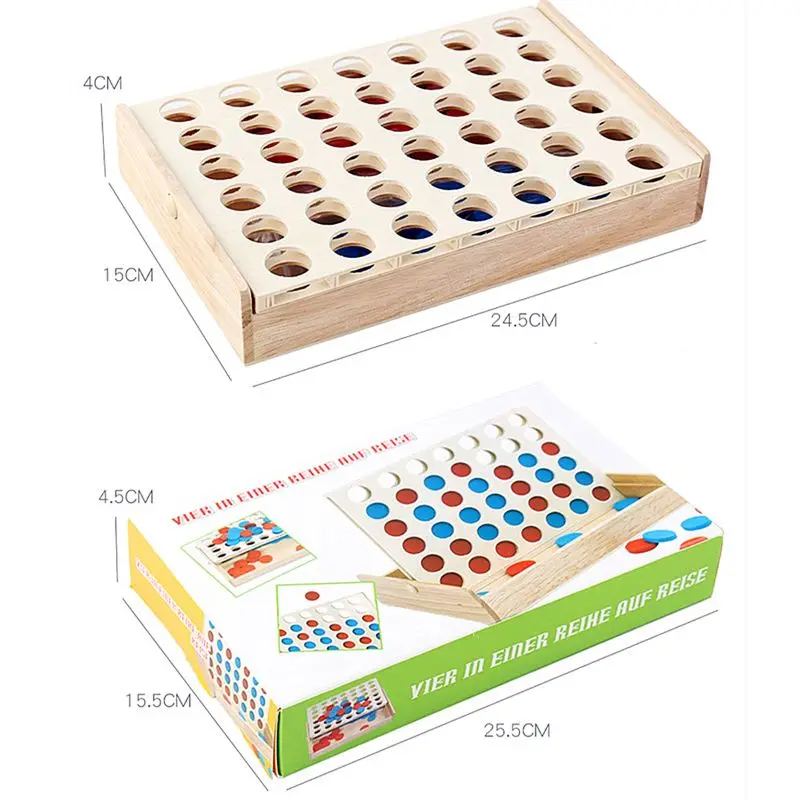 

G2AD 4 in a Row. Four in a Row Wooden Game, Line Up 4, Classic Family Toy, Board Game For Kids And Family Fun