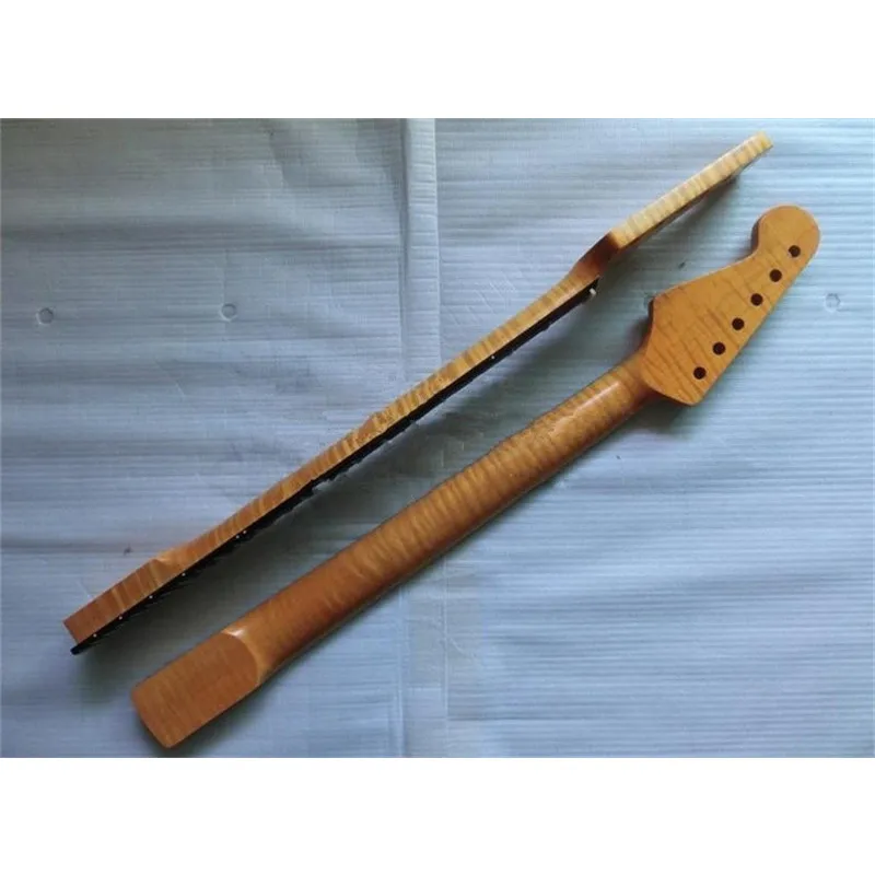 disado 22 bünde tiger flamme material ahorn palisander griffbrett elektrische gitarre neck großhandel gitarre zubehör teile free global