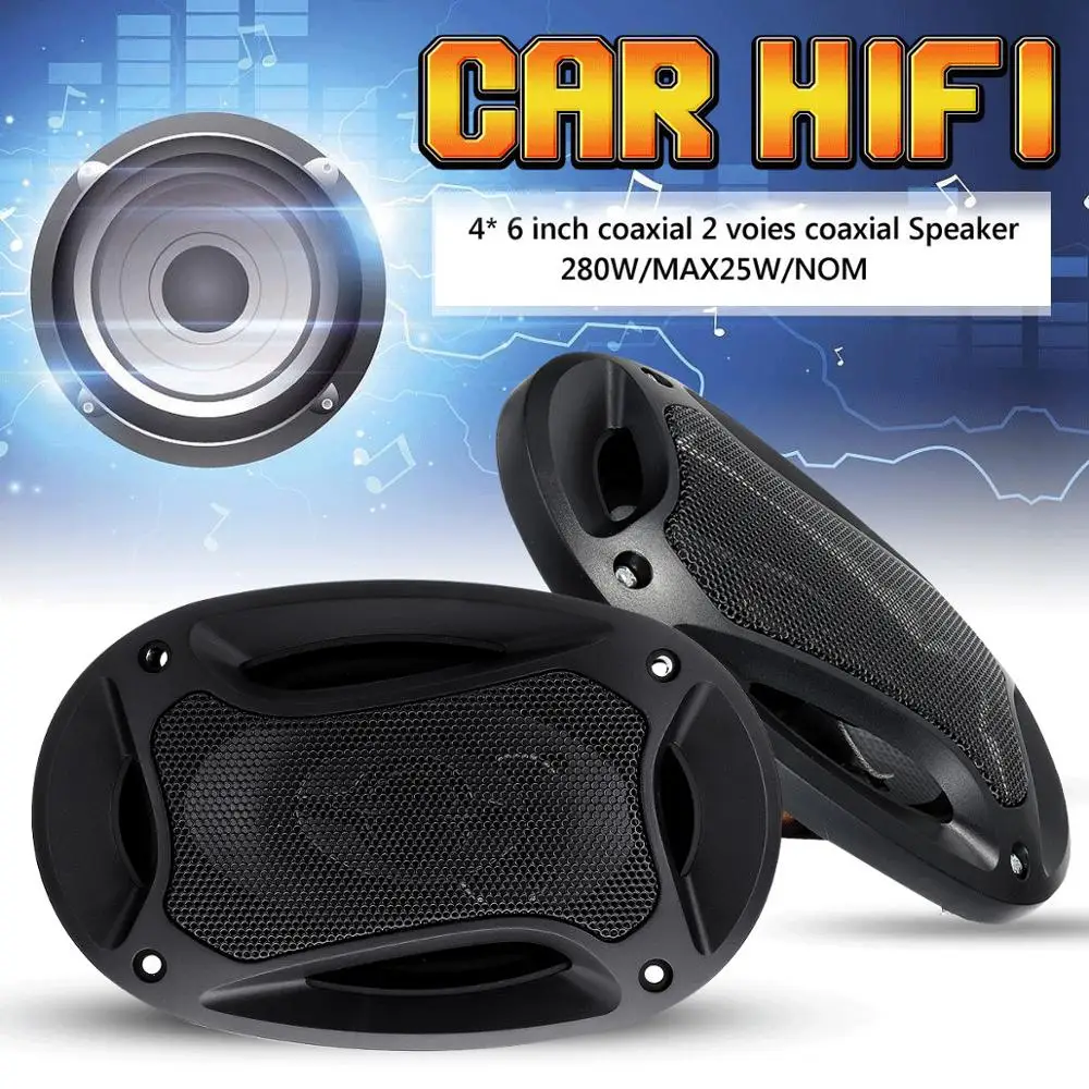 Универсальный автомобильный коаксиальный динамик 2 шт. Hi Fi сабвуфер аудио музыка