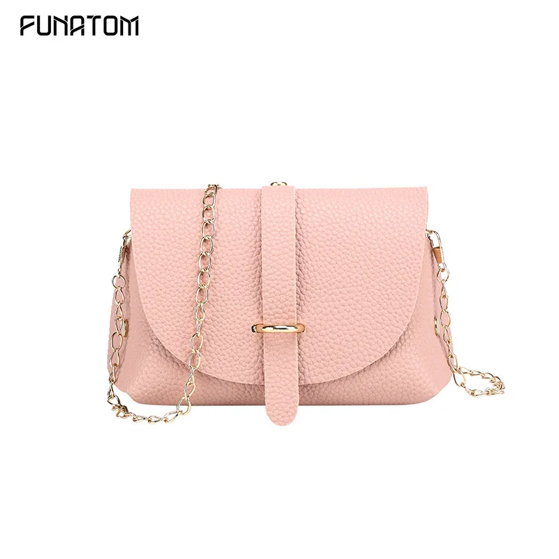 Простые Сумки из искусственной кожи с клапаном на плечо для женщин и девочек