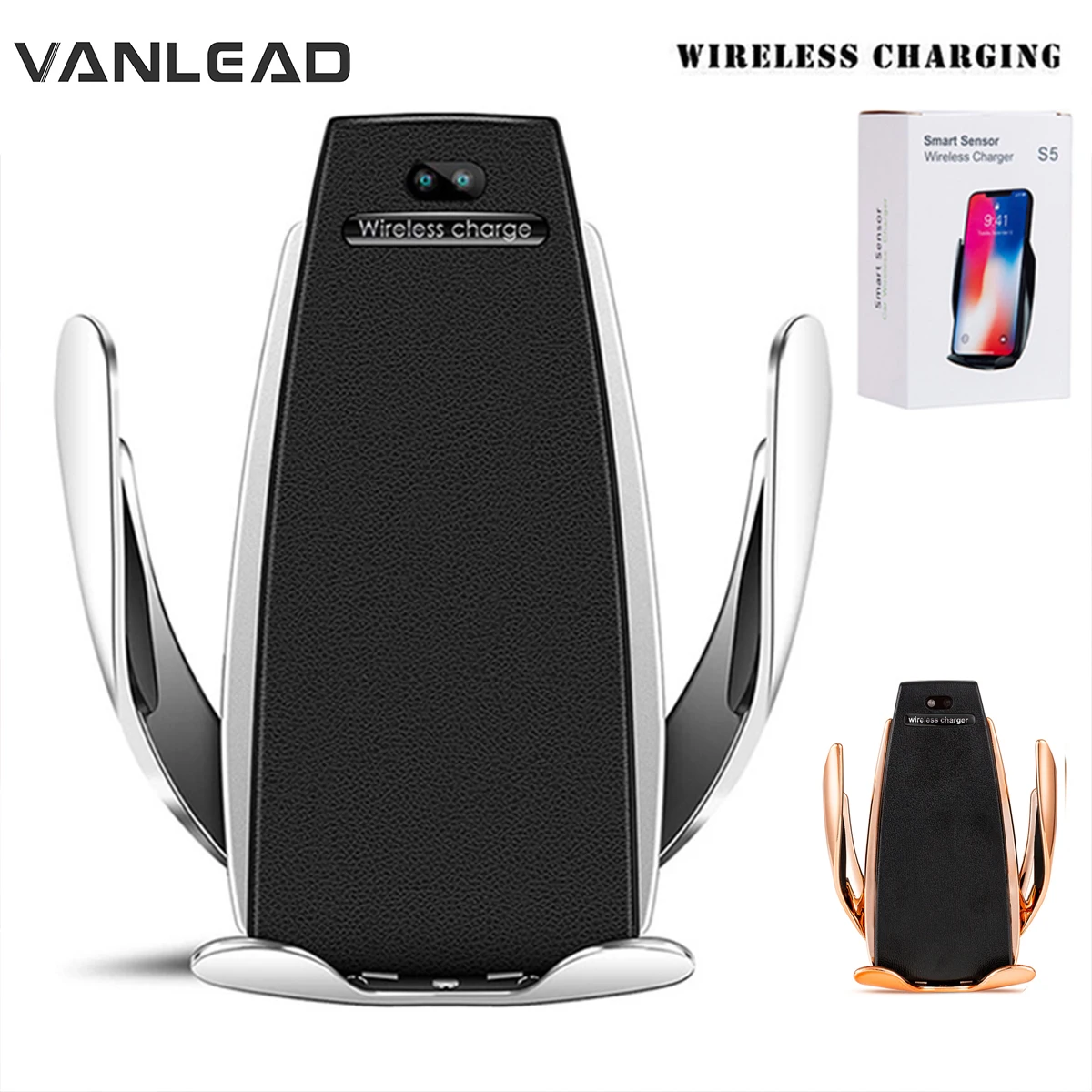 Автомобильный держатель телефона на вентиляции Беспроводная зарядка автомобиля