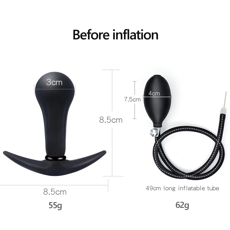 Metal Anal Balls Inflatable Butt Plug Large Tube Pussy Vaginal Decoration Adult Sex Toys For Men Women Buttplug | Красота и здоровье