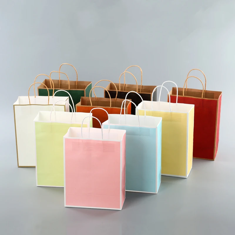 10 шт./лот пакет из крафт бумаги сумка тоут маленький Подарочный выпечка вынос