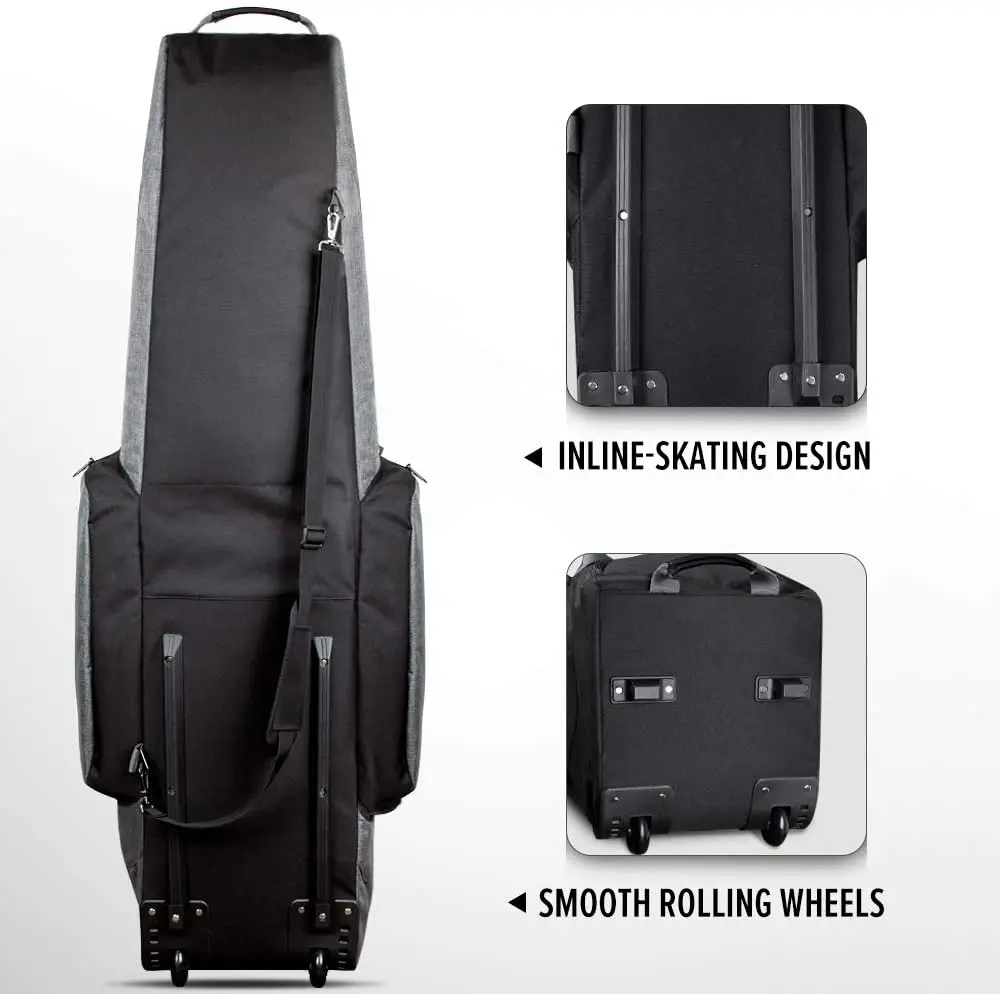 Padded Golf Club Travel Bag with Wheels 900D Heavy Duty Oxford Waterproof -Alligators Large-capacity Standard Golf Bag