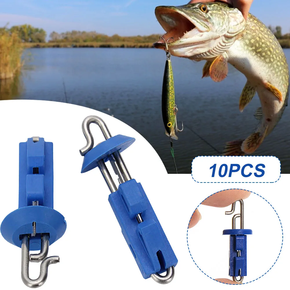 

10PCS Splash Down Solo Bait Clip Saltwater Fishing Rig Bait Clips Outdoor Fishing Hook Decoupling Swivel Shank Clip Accessories