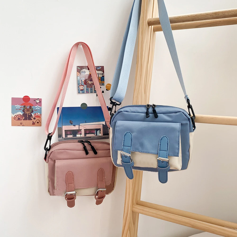 

Сумка на плечо женская повседневная, милый маленький саквояж кросс-боди, цветной мессенджер на молнии для студентов