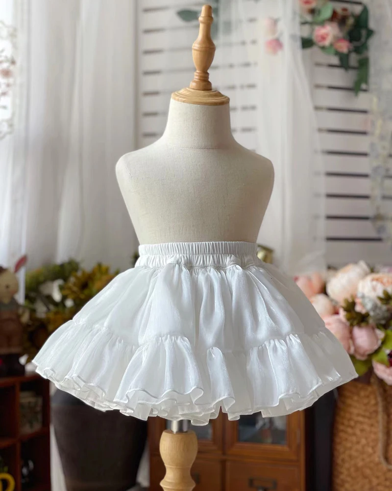 

Детские юбки без косточек в стиле "Лолита", поддерживающие короткие пушистые испанские короткие юбки для девочек, юбка-пачка для девочек и детей