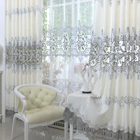 grey embroidered voile curtains for living room the bedroom sheer curtains tulle window curtains fabric drapes 14730