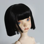 Новое поступление 13 14 16 18 Bjd SD парик высокотемпературные милые короткие черные волосы много цветов