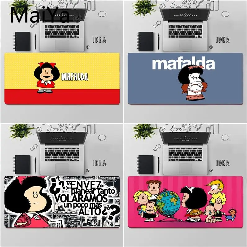 

Maiya Top Quality Cartoon Mafalda Large Mouse pad PC Computer mat Free Shipping Large Mouse Pad Keyboards Mat