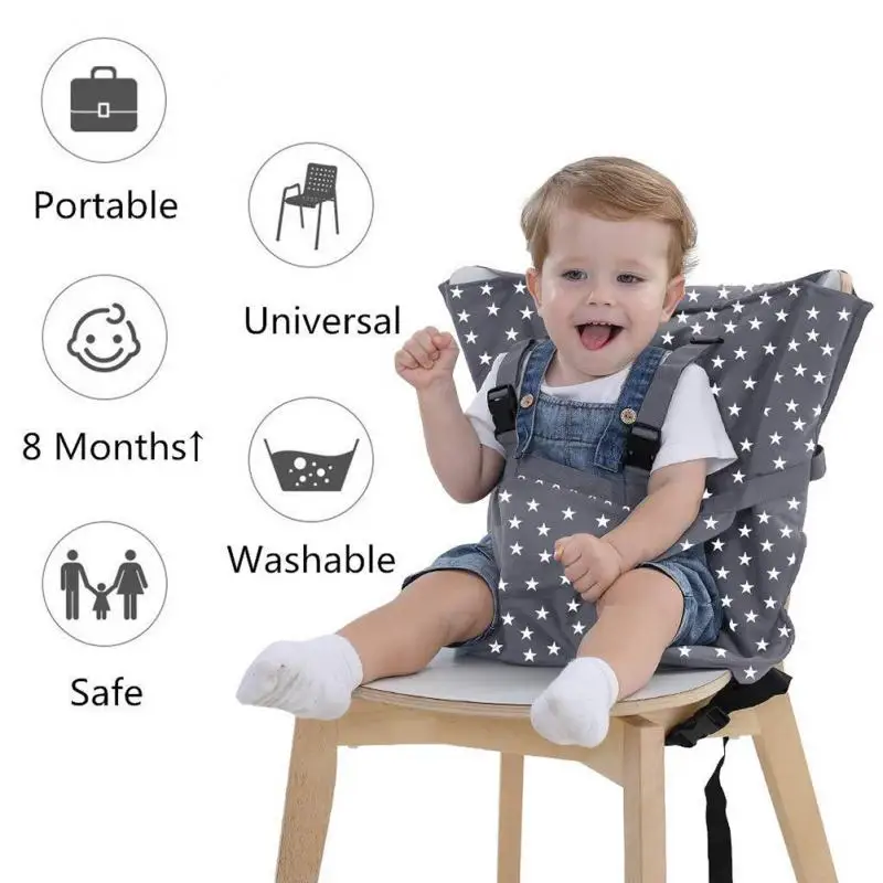 

Baby Dining Chair Safety Belt Portable Seat Lunch Chair Seat Stretch Wrap Feeding Chair Harness Baby Booster Seat Protective