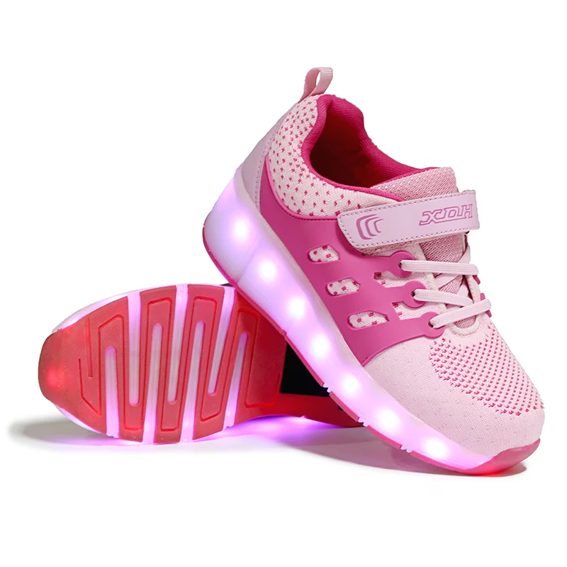 Детские кроссовки с колесиками светодиодсветильник обувь для роликовых коньков