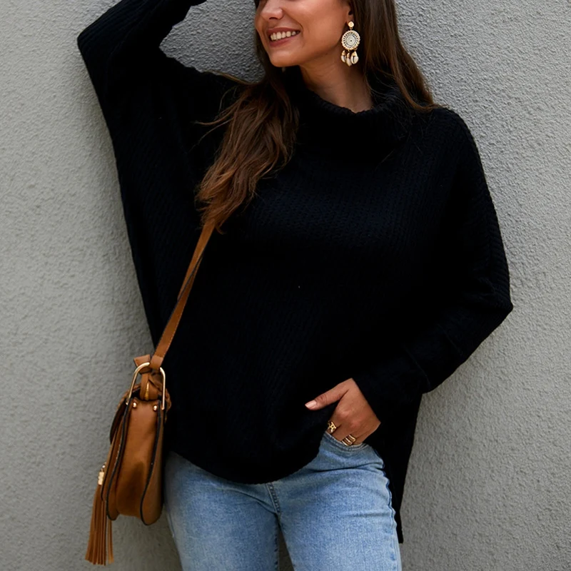 Женский свитер с воротником-хомутом размеры до 133 см | Женская одежда