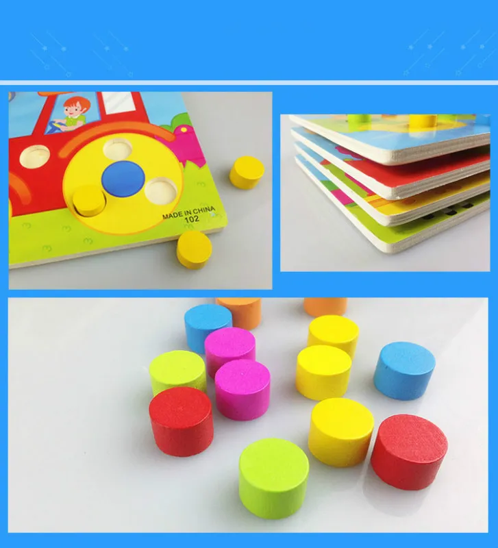 Цветная развивающая доска Монтессори обучающие игрушки для детей