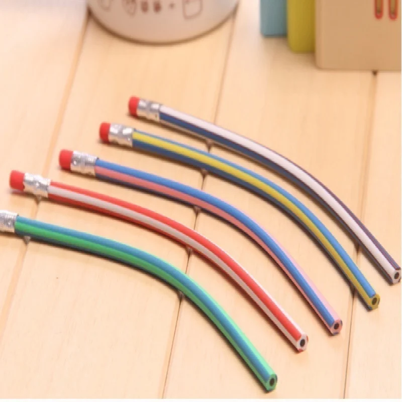 5pcs/lot Creative stationery folding, constant bending, soft pencils, deformed pencils, elementary school gifts, prizes