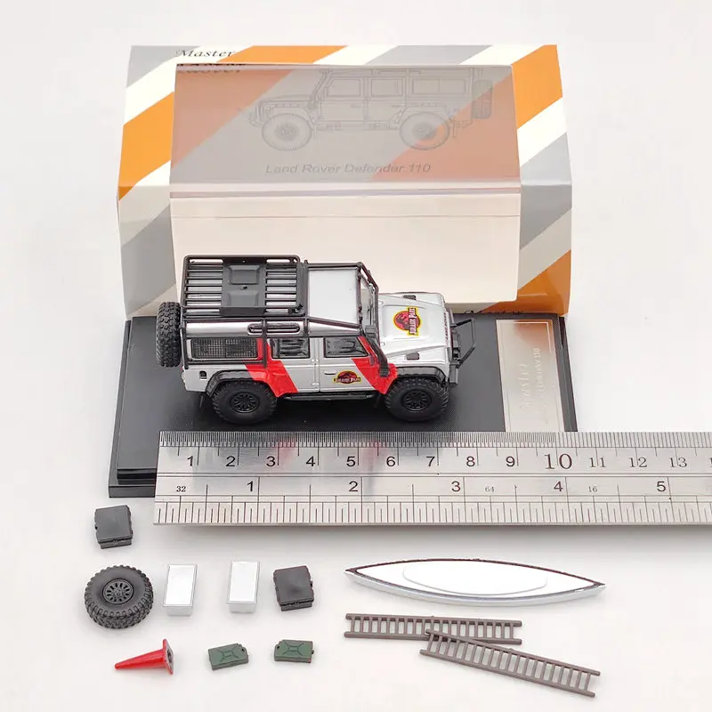 Мастер 1:64 Defender 110 Юрского периода/серебро литья под давлением модели игрушки