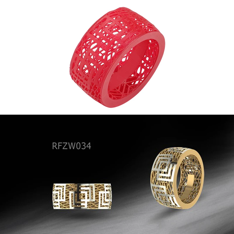 Услуги 3d-печати мужских колец и моделей с литым УФ-полимером для изготовления