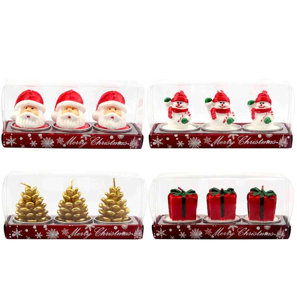 Комплект из 3 предметов милая Пижама с рождественским принтом пижама свечи