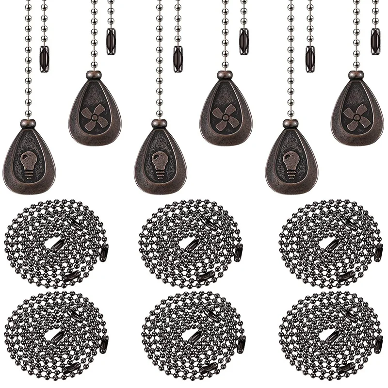 

Ceiling Fan Pull Chain Decorative Pendant with 12 Inch Pull Chain Extension with Connector Ornament for Lamp Ceiling Fan