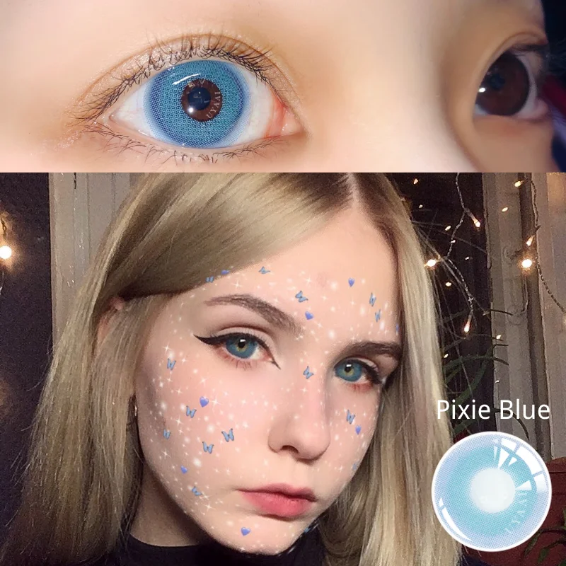 uyaai 2pcspair color contact lenses myopia contact color lens eyes lenses for eyes blue lenses with diopters yearly cosmetics free global shipping