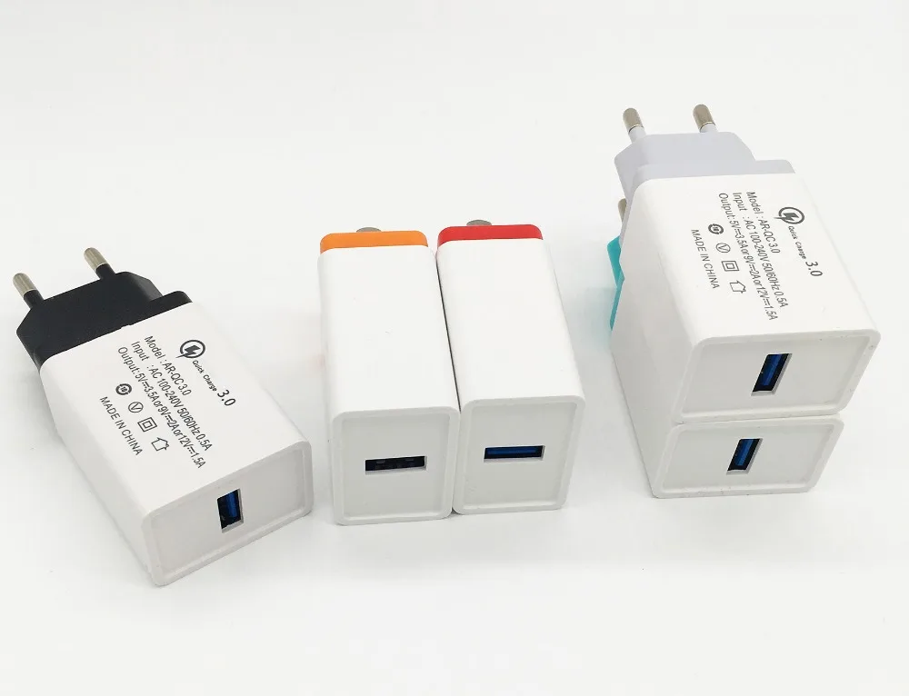 Быстрая зарядка 3,0 USB зарядное устройство QC3.0 Быстрая зарядка EU US вилка адаптер настенное зарядное устройство для мобильного телефона для iPhone samsung Xiaomi huawei