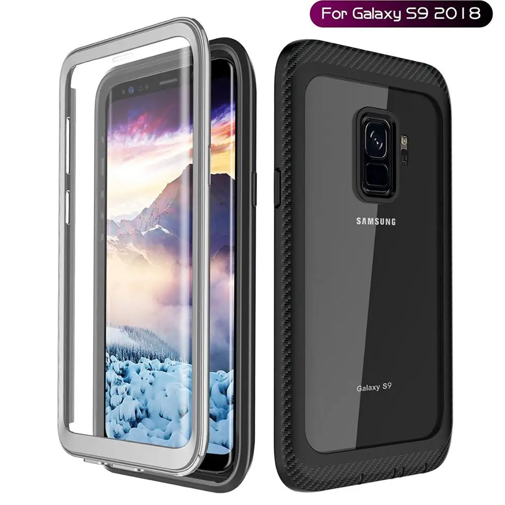 Для Galaxy S9 чехол водо-и Шок Грязь непромокаемое защита для samsung Galaxy S9 с сенсорным ID карты - Цвет: Transparent