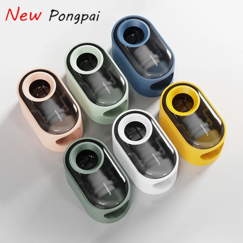 

2021 Automatic Toothpaste Dispenser Squeezer For Home Wall Mount Toothpaste Dispenser Bathroom Toothbrush Holder Accessories