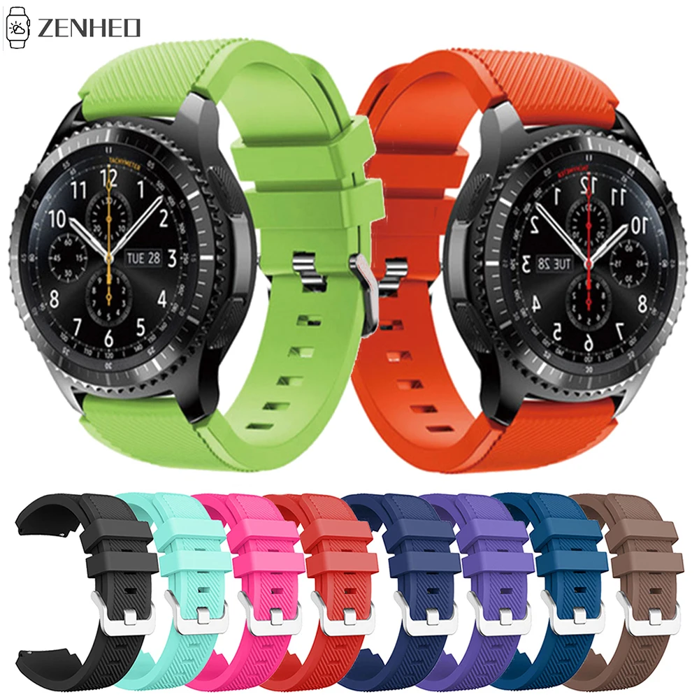 

Силиконовый ремешок для Samsung Gear S3 Classic/Frontier, сменный ремешок для часов Samsung Galaxy Watch 46 мм