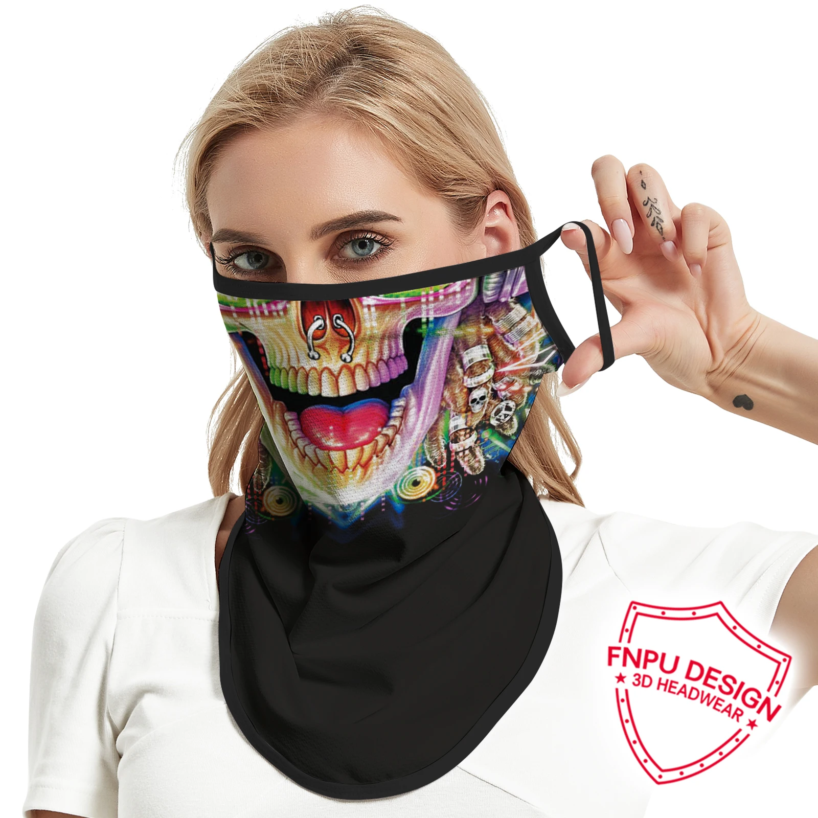 

Sugar Skull Seamless Balaclava Joker Mask Cycling Ski Headwear Neck Gaiter Bandanas Windproof Sport Scarf