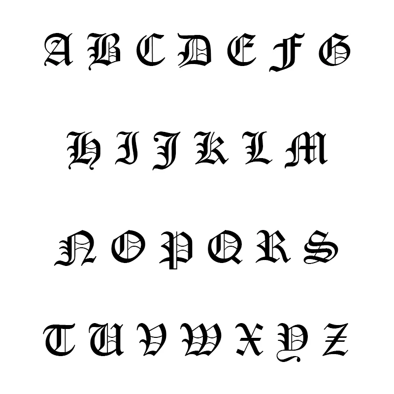 A-Z кольца в готическом стиле для женщин и мужчин винтажное металлическое кольцо с