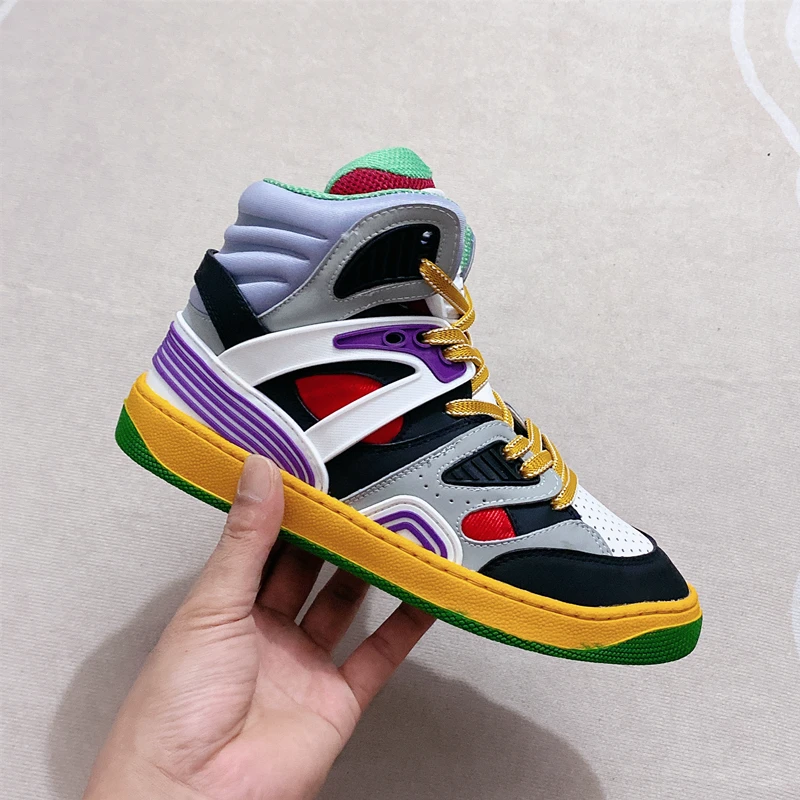 

High-End Luxury Brand Design Sports Shoes for Men and Women Leather Casual Women's Shoes Comfortable Versatile Basketball Shoes