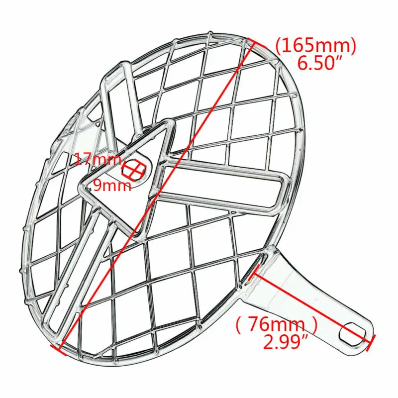 

6.5" Headlight Protector Cover Retro 165mm Black Accessory Replacement