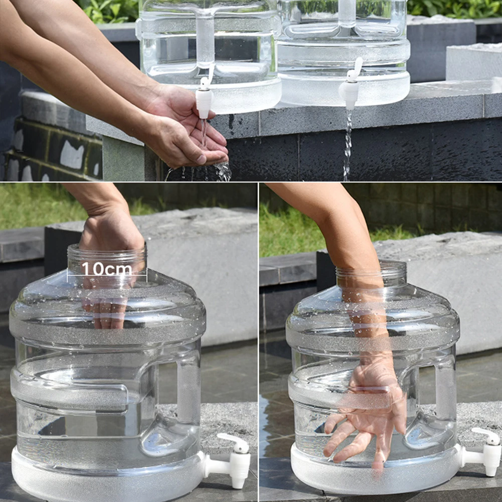 

12L 15L Water Storage Bucket with Faucet PC Portable Household Drinking Water Bucket Large Mouth Plastic Bucket Container