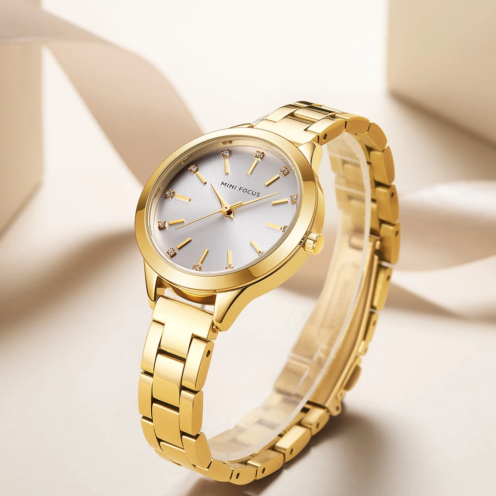 

MINI FOCUS Women Watch Simple Diamond Quartz Watch Ladies Dress Sport Watch Fashion Classic Wrist Watch / Clock Relogio Feminino