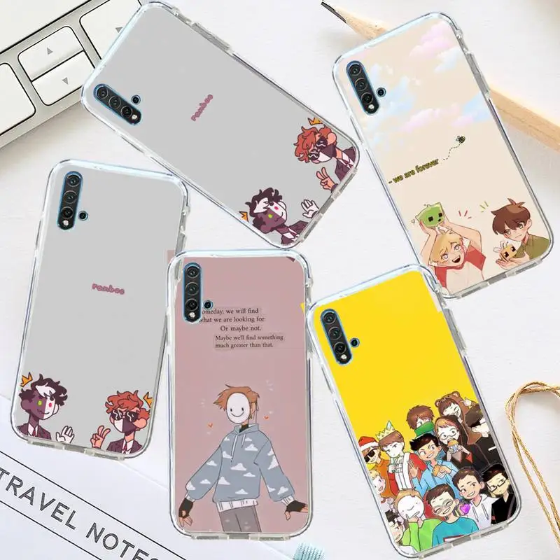 

Cartoons Dream Team Smp Phone Case Transparent for Huawei honor P mate 40 20 30 10 50 i 9 x mate pro lite 8a