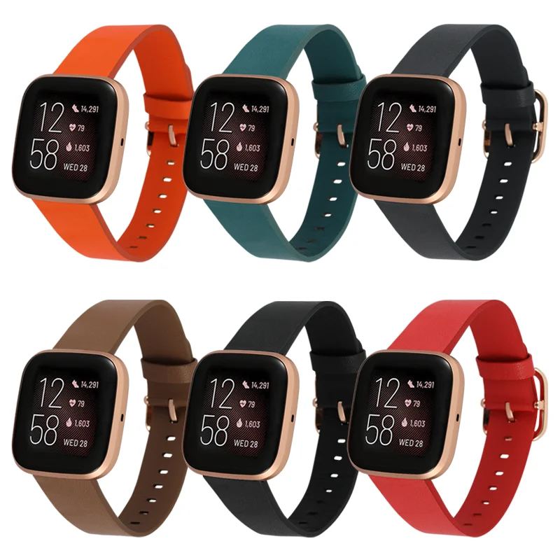 

Leather Watchband for Fitbit Versa 2 Strap Replacement Breathable Women Men Smart bracelet band for Fitbit versa lite / versa