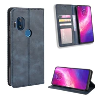 for motorola one hyper case wallet flip style vintage skin leather phone back cover for motorola one hyper with photo frame