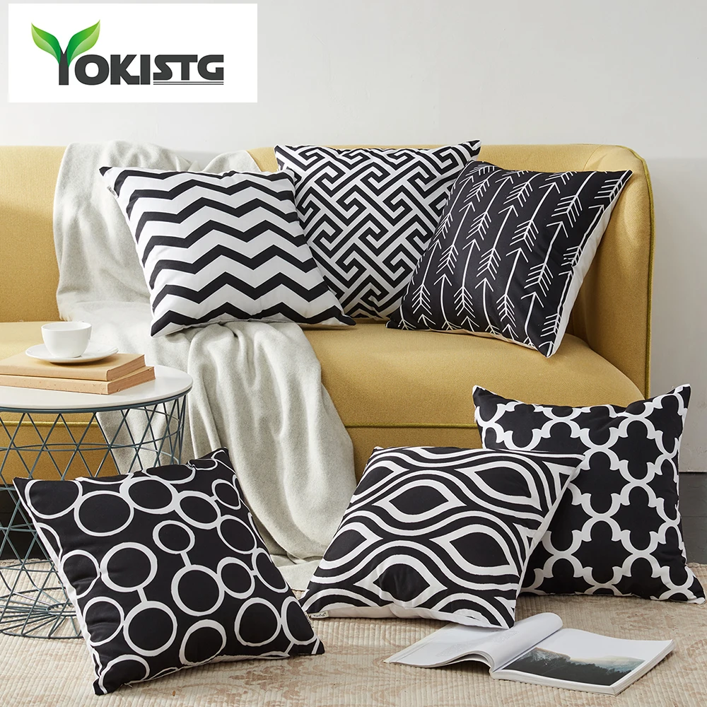 Декоративные Чехлы на подушки YokiSTG в скандинавском стиле с геометрическим
