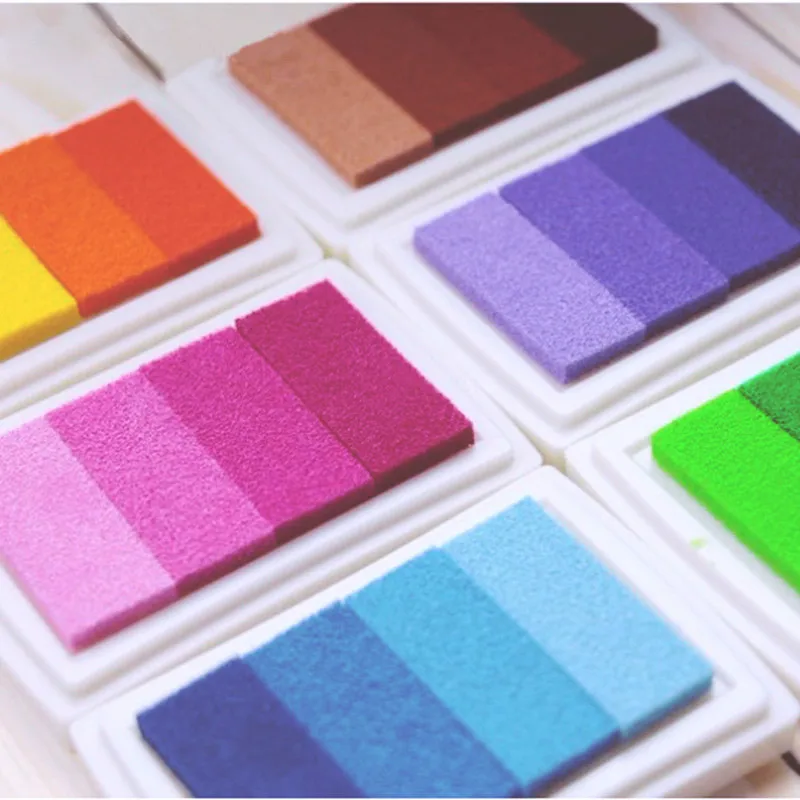 1 шт. градиент Цвета подушечка штемпельная с цветным изображением ремесло набор