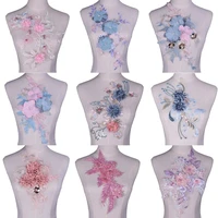 fashion flower lace embroidered neckline collar trim clothes patches sewing craft wedding dress appliques scrapbooking