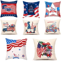 independence day decorations american flag pillow covers patriotic throw pillow covers farmhouse decorative truck cushion cover