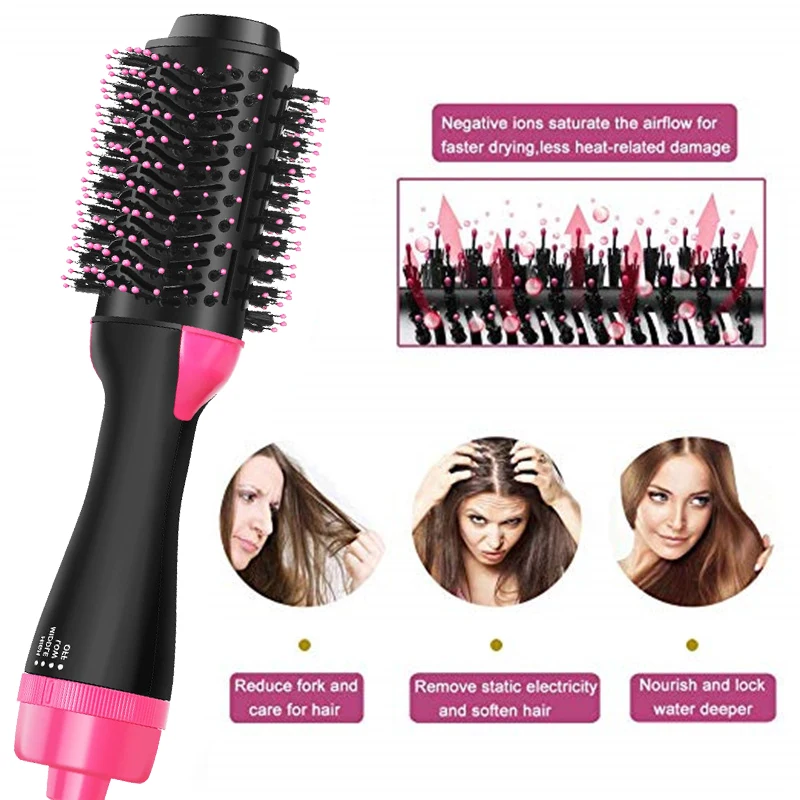 

Hair dryer brush One-step hair dryer Hot air brush Ceramic electric hair dryer styler 3 in 1 styling straight hair brush