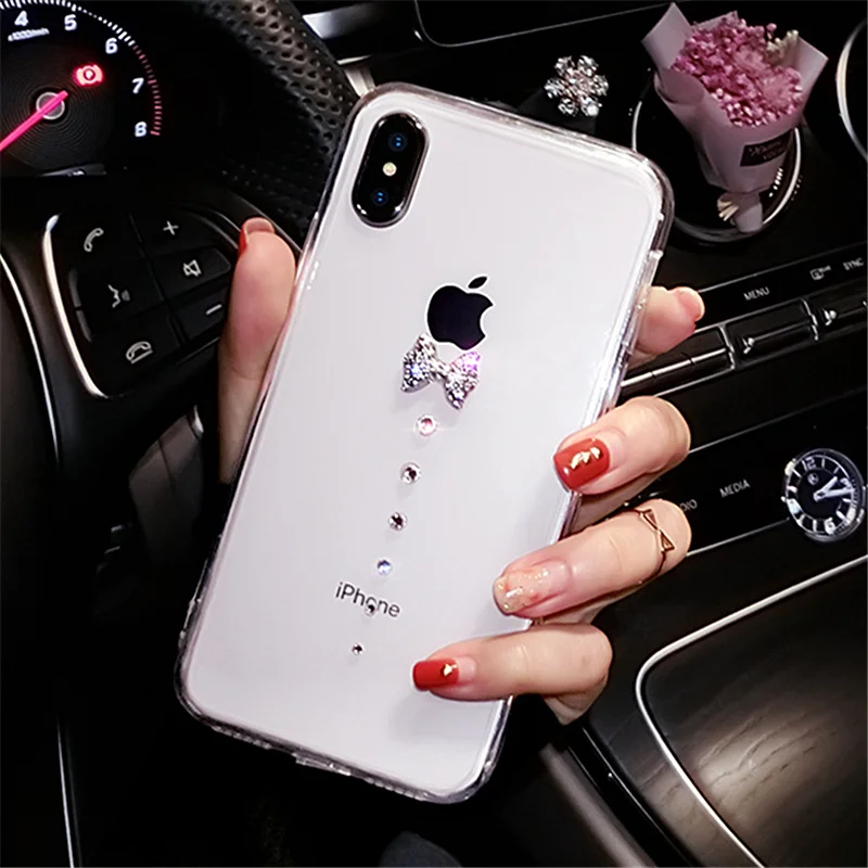 Применимо к LG G2 G3 G4 G5 G6 G7 V10 V20 V30 V40 украшенные бантом из имитации бриллиантов чехол