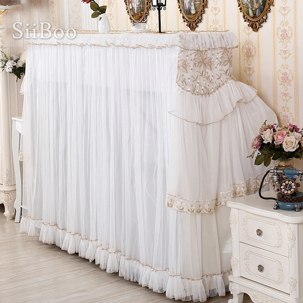 Розовый белый Цветочный вышитый сетчатый кружевной Вертикальный чехол для