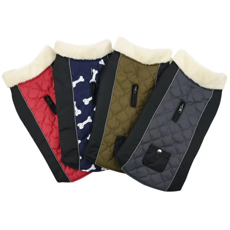 

Pet Dog Clothes Waterproof Windproof Dog Coat Cozy Reversible Winter Warm Jacket For Small Medium Large Dogs